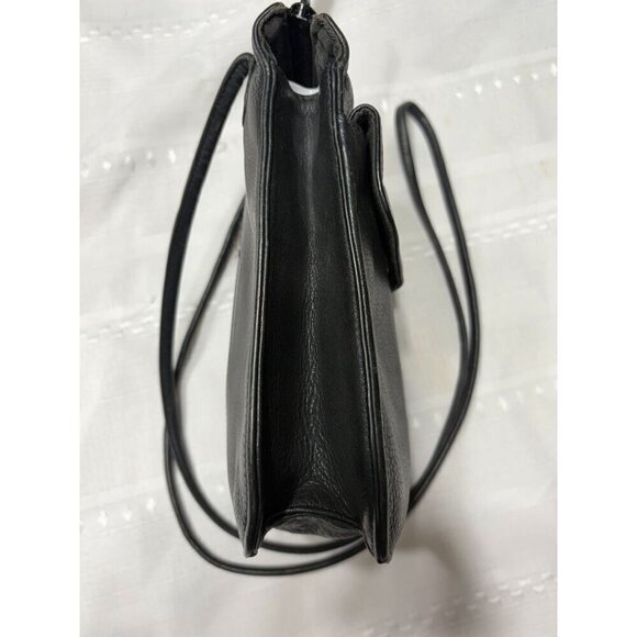 Vintage Fossil Black Leather Small Crossbody Bag Purse Supple Luxury Classic - Picture 5 of 13